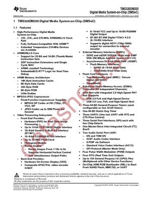 DM355SZCEA135 datasheet  